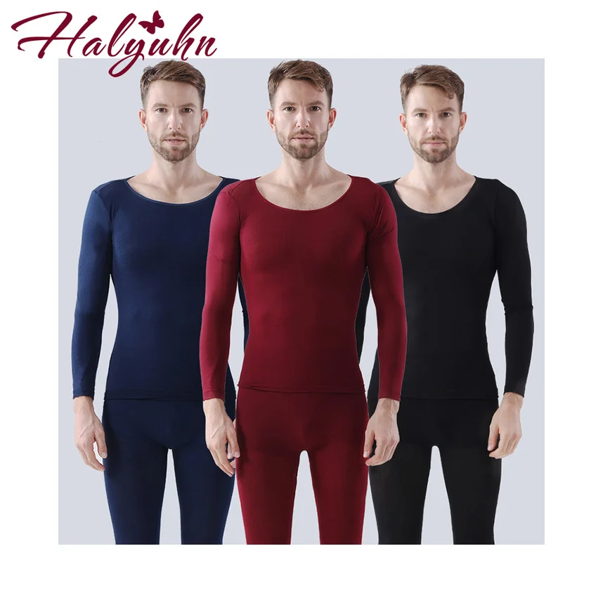 Hot Sell Men's Thermal Underwear Thin Section Set Winter Long Johns Second Skin Winter Men's Warm Clothes Thermal Long Sleeve