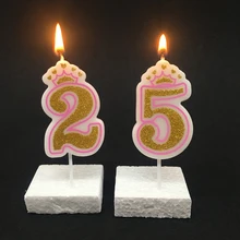 Цифры 0-9 свечи на день рождения с днем рождения свечи на торт для детей взрослых свадьба день рождения свеча в форме короны украшения торта инструменты