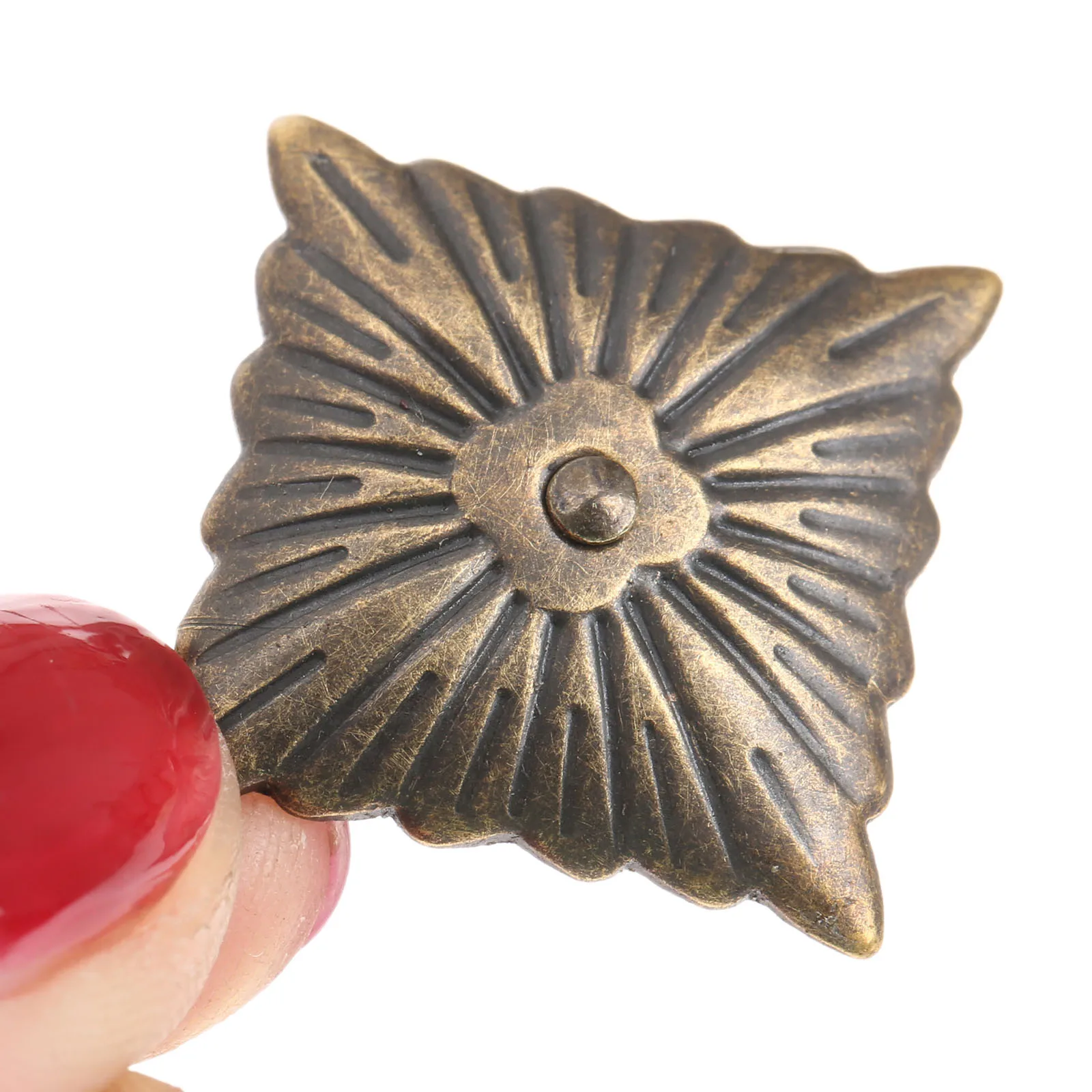 100pcs 21x21mm Upholstery Nail Jewelry Case Box Sofa Decorative Tack Stud Pushpin Decorative Furniture Nails With Flower