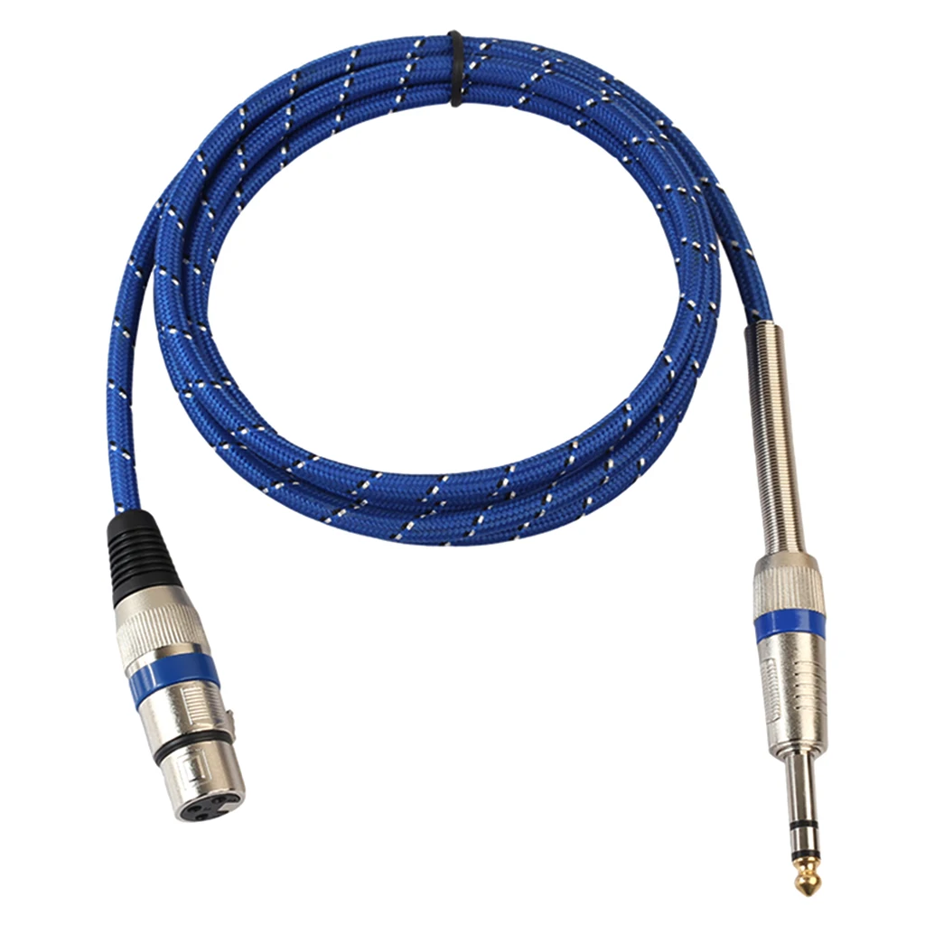 Nylon Braided 1/4'' Jack 6.35mm Stereo Male To XLR Female Mic Cable | Спорт и развлечения