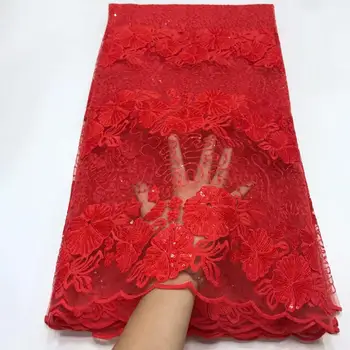 

New design French Milk Silk Net Lace Fabric 2019 High Quality African Tulle Lace Fabric With Sequins For Nigerian Wedding Party