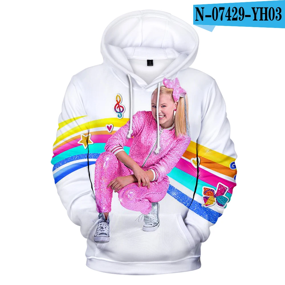 JOJO SIWA толстовки с 3D принтом для женщин/мужчин с длинным рукавом толстовки с капюшоном Лидер продаж Популярные уличные толстовки на заказ - Цвет: 8