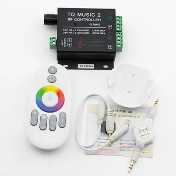 

Music Touch Controller Audio 15 Music Modes LED Light Strip RGB RF Sensitivety Backlight RF Remote Touching Color 3.5MM