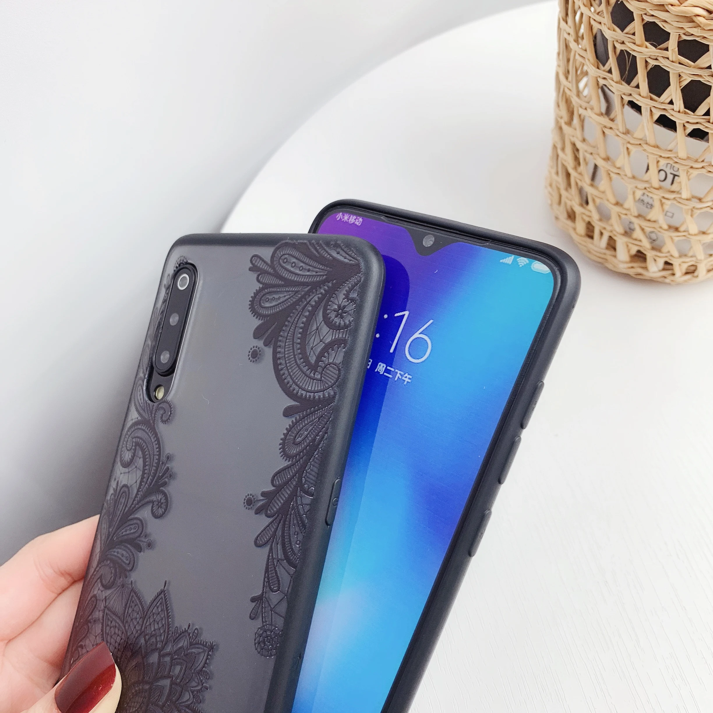 Leewinda Модный чехол с кружевным узором для XIAOMI 9 9SE Renmi Note7 противоударный силиконовый чехол для телефона