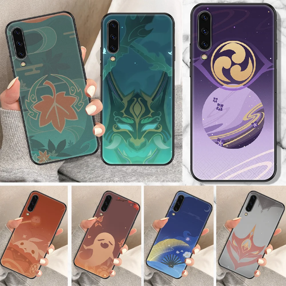 Чехол для телефона Genshin Impact Icon Xiao черный мягкий чехол Samsung Galaxy A 10 12 20E 21S 30 32 40 50 51 52 70