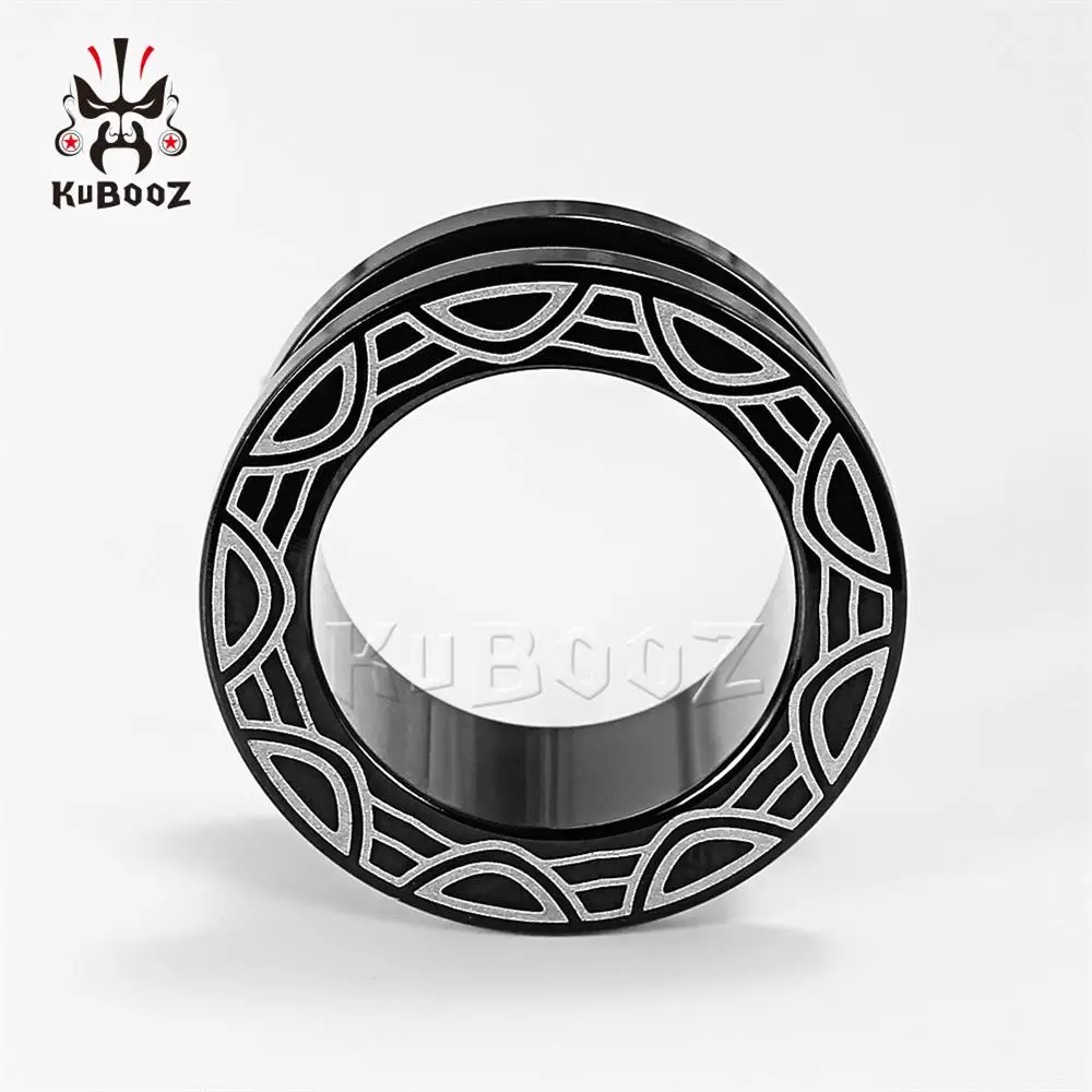 Style2 The Great Wall Темный шкив текстура тоннели для ушей расширители серьги стречеры модный подарок для унисекс женщин мужчин продавать по паре - Окраска металла: Style2