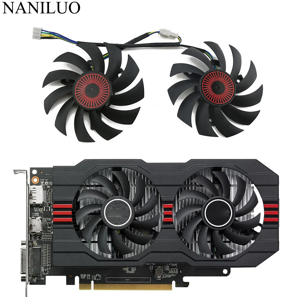 2 шт./лот 75 мм FD7010H12S GTX 750Ti RX 560 видеокарта вентилятор для ASUS GTX750Ti-OC-2GD5 видеокарты