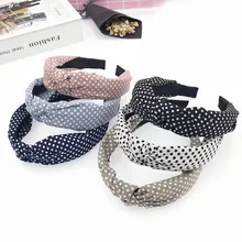 Dot Headband Fashionable And Classic Fabric Headwear Four Seasons Daily Ladies Hair Band