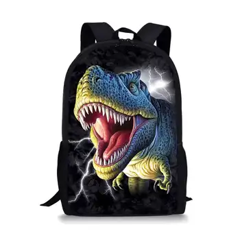 

3D Trendy Dinosaur Middle School Bags Bookbags For Teens Boys Cool Tyrannosaurus Primary Backpack Durable Big Capacity Paquete