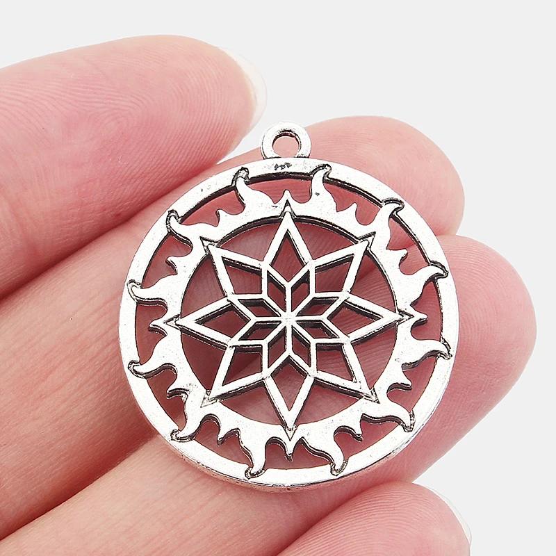 Подвеска в виде цветов лотоса для изготовления ювелирных изделий 29 мм 6 шт. |