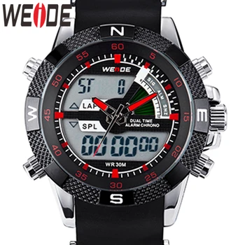 

WEIDE Watch Men's Movement Luxury Sports Quartz Military Stopwatch Alarm Analog Digital Wristwatch Relogio Masculino Men Watch