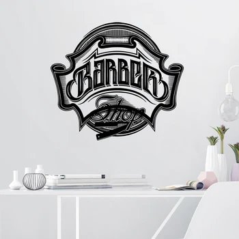 

Barber Shop Sticker Customized Chop Bread Decal Posters Vinyl Wall Art Decor Windows Decoration Haircut Shavers Decals