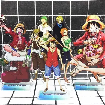 

15cm Cartoon One Piece Acrylic Keychain Luffy Zoro Sanji Ace Chopper Pendants Keyring Cosplay Surrounding Gift Llavero Chaveiro