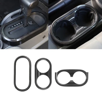 

for Jeep Wrangler JK 2007 2008 2009 2010 Gear Shift Front Rear Seat Cup Holder Panel Decor Cover Trim ABS Car Accessories