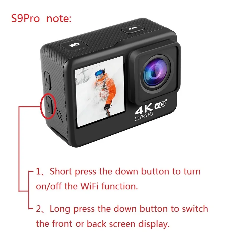 Original Action Camera 4K 60FPS 24MP 2.0 Touch LCD EIS Dual Screen WiFi Waterproof Remote Control 4X 9 Pro Sport Video Recorder action camera brands