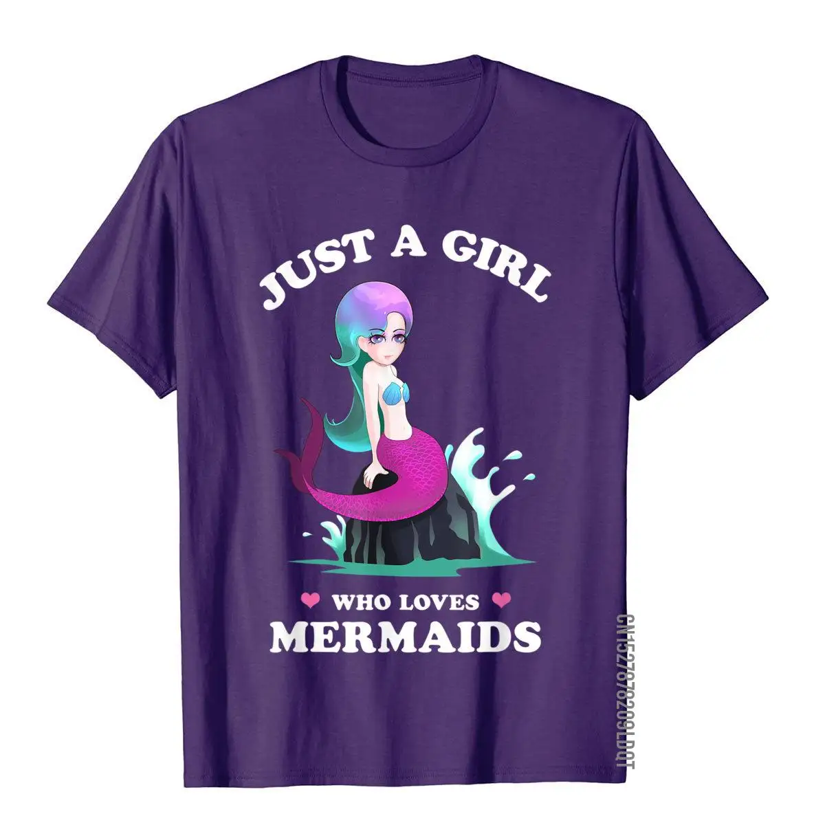 Just a Girl who Loves Mermaids - Funny Spirit Animal gift T-Shirt__B8684purple