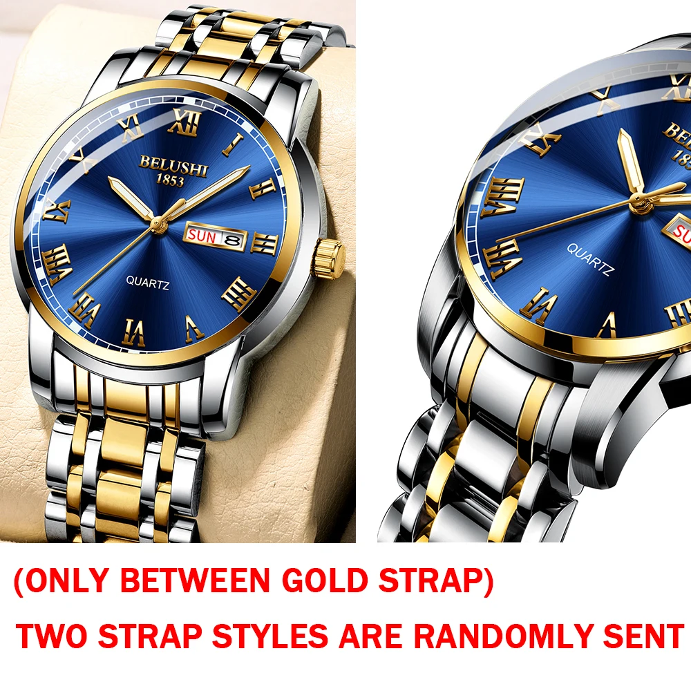 POEDAGAR Top Brand Luxury Mens Watches Luminous Waterproof Stainless Steel Watch Men Date Calendar Business Quartz Wristwatch
