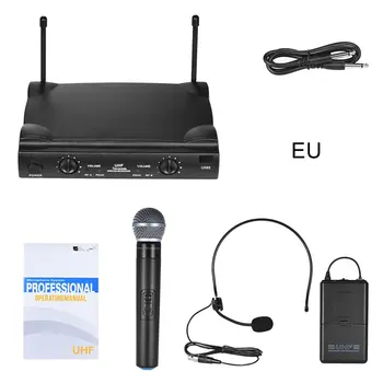 

U585C UHF wireless microphone set 1 headset microphone 1 handheld microphone home microphone practical portable set