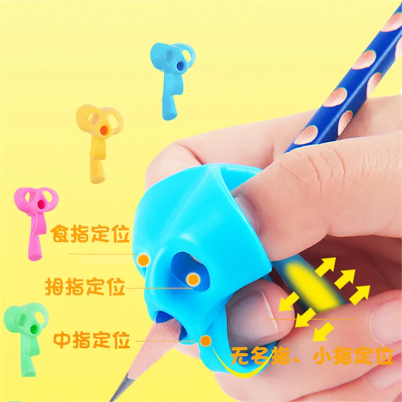 1Pcs Children Writing Pencil Pan Holder Kids Learning Practise Silicone Pen Aid Posture Correction Device for Students New | Канцтовары