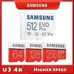 SAMSUNG tarjeta de memoria EVO Plus, 32GB/SDHC, 64GB/128GB/256GB/512GB, SDXC, MicroSD/TF, Flash, UHS 1 para teléfono, cámara de Dron