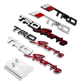 

Front Grille Emblem For Toyota TRD Sports Yaris Prado Corolla 4Runner Camry Auris Tundra Rav4 Highlander Metal Auto Decoration