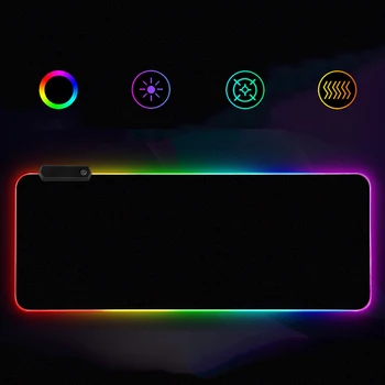 

RGB Gaming Colorful Led Mousepad Large Prefessional Computer Soft Mouse Mat Lighting Mouse Pad For Dota LOL keyboard Desk Mat