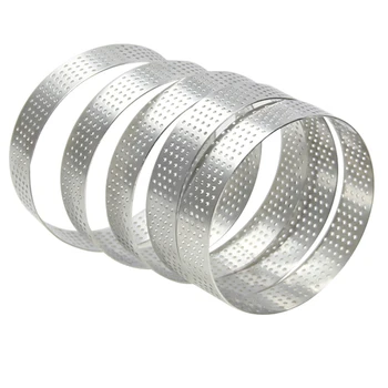 

5Pcs Stainless Steel Cake Making Molds Round Mousse Cake Fruit Pie Dessert DIY Decoration Circle Mould