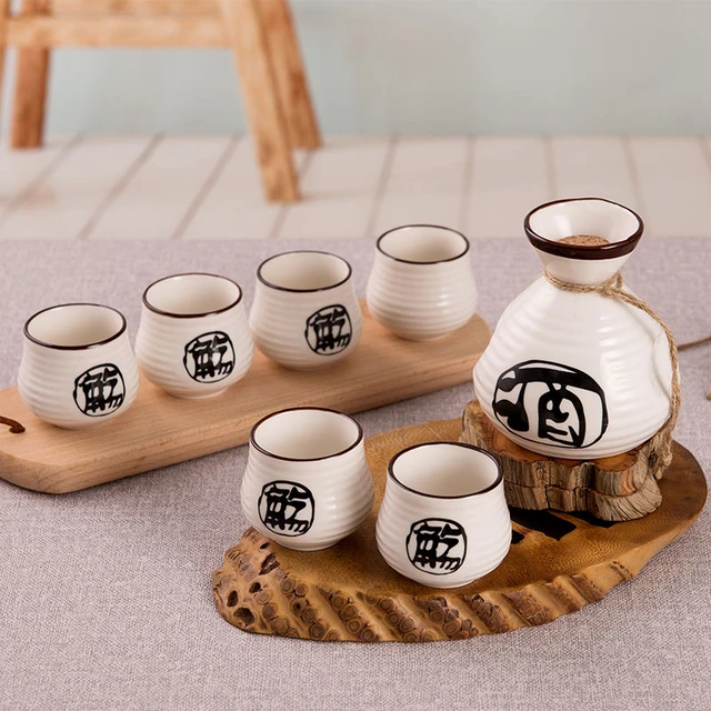 Hammer glass white wine warmer Japanese sake warmer household wine set  small wine pot cup handmade heat resistant wineware