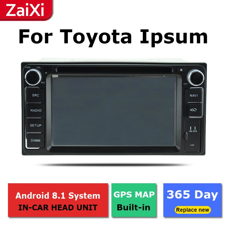 Flash Deal ZaiXi android car dvd gps multimedia player For Toyota Ipsum Picnic Sportsvan 2001~2009car dvd navigation radio video audio 0