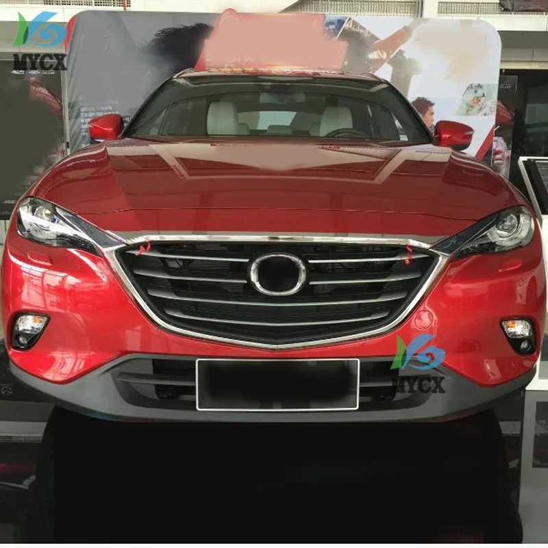 Для Mazda CX-4 CX4 CX 4 Хромированная передняя сетка решетка облицовки радиатора вставка радиатора капота GARNISH формовочная решетка