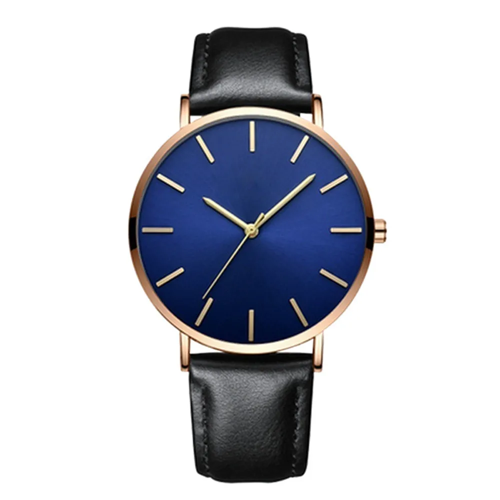 Часы для мужчин Relogio Masculino модные ультра тонкий стальной чехол с кожаным ремешком кварцевые наручные часы жизнь водонепроницаемый Horloge Heren 20