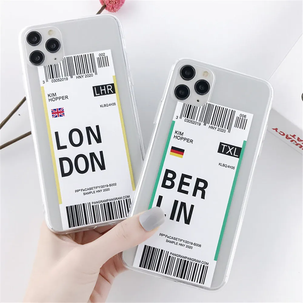 Lovebay Hot INS Label Bar Code City Phone Case For iPhone 11 Pro XR X XS Max 7 8 6 6S Plus 5 SE Letter Clear Soft TPU Back Cover Lovebay Hot INS Label Bar Code City Phone Case For iPhone 11 Pro XR X XS Max 7 8 6 6S Plus 5 SE Letter Clear Soft TPU Back Cover