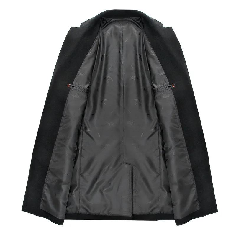 Men Woolen Coat Men's Autumn Wool Windbreaker Jackets Winter Business Casual Slim fit Trench Coat Overcoat Male Clothes