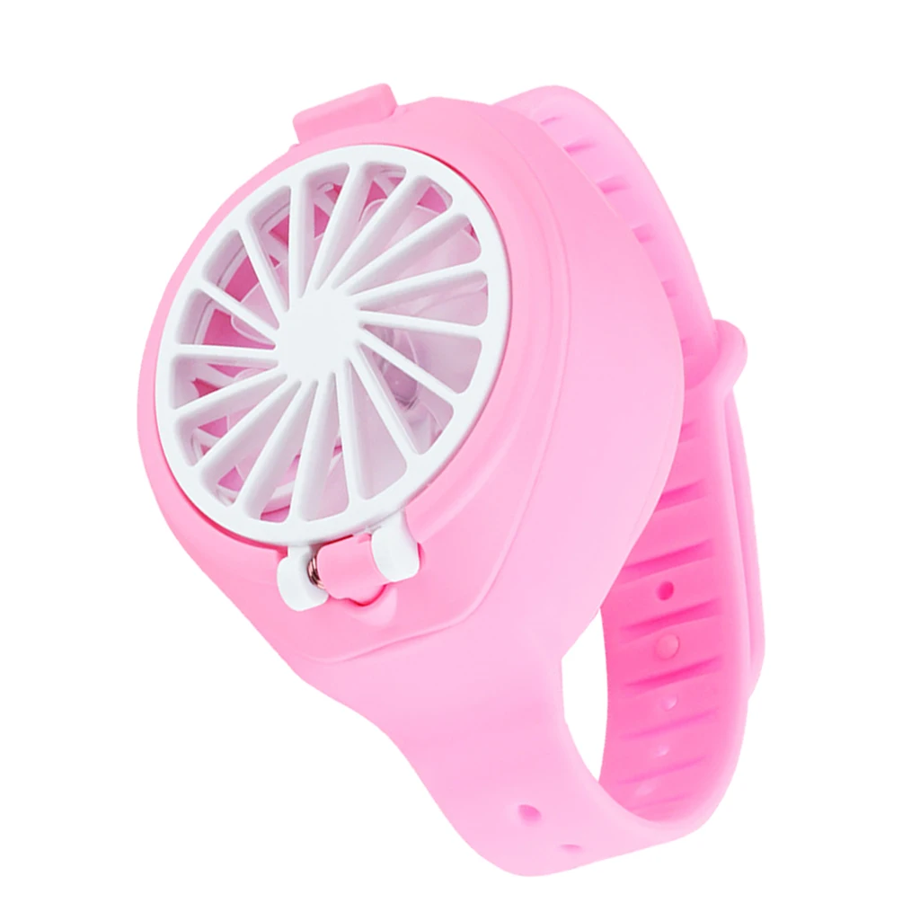 New Portable Watch Fan rechargeable USB Fashion Mini Personal Air Cooling Fan Student Wrist Fan Outdoors Traveling
