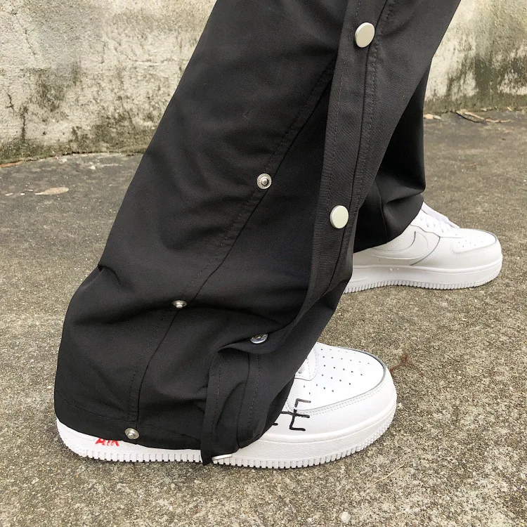 Side Buttons Hip Hop Harem Pants for Mens 2021 Fashion Trends Wide Leg Sweatpants Teen Harajuku Baggy Jogging Trousers - Image 6