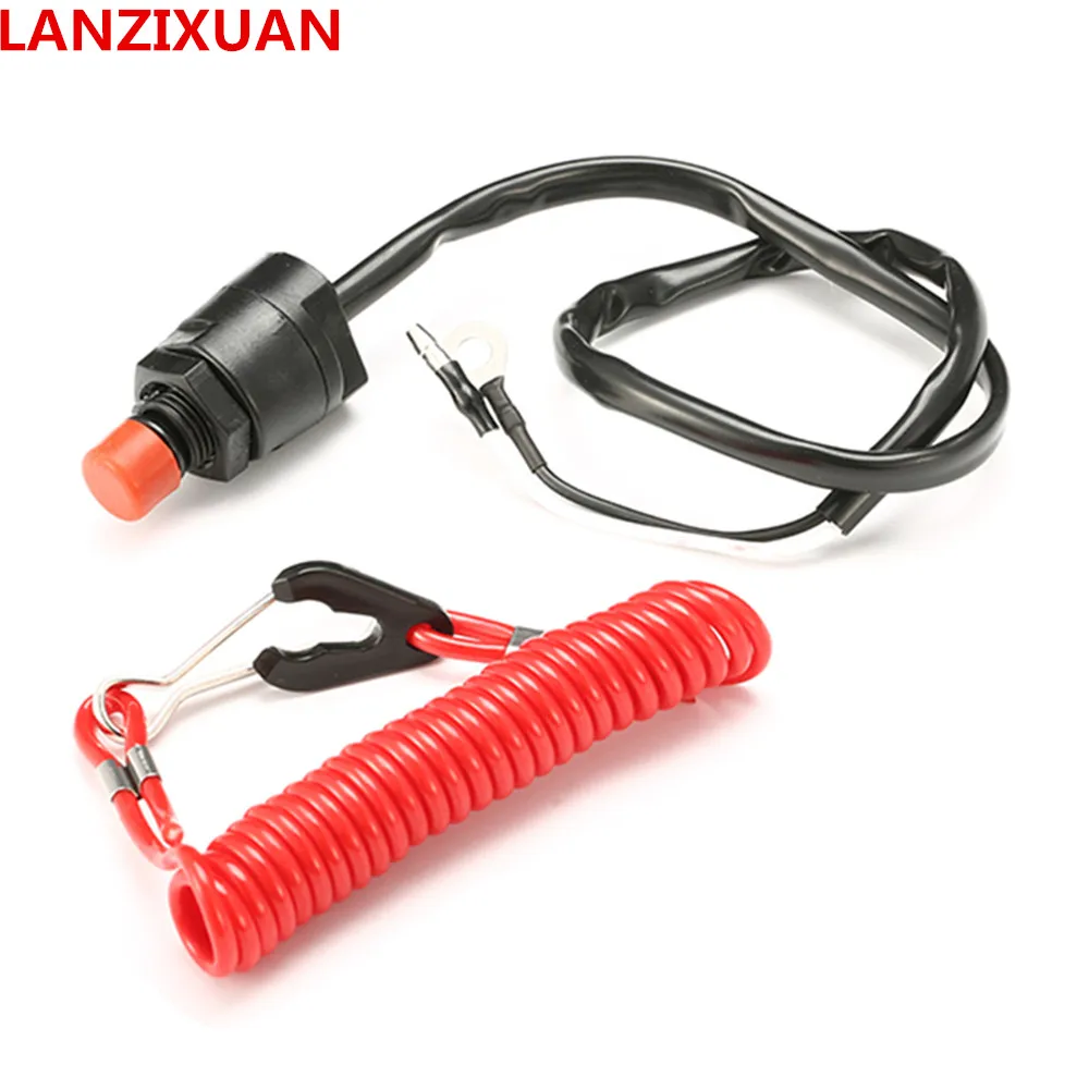 

Boat Motor 682-82556-00 & 65W-82575-00 6E9-82575-00 Kill Stop Switch & Safety Tether Lanyard for Yamaha / Tohatsu Outboard