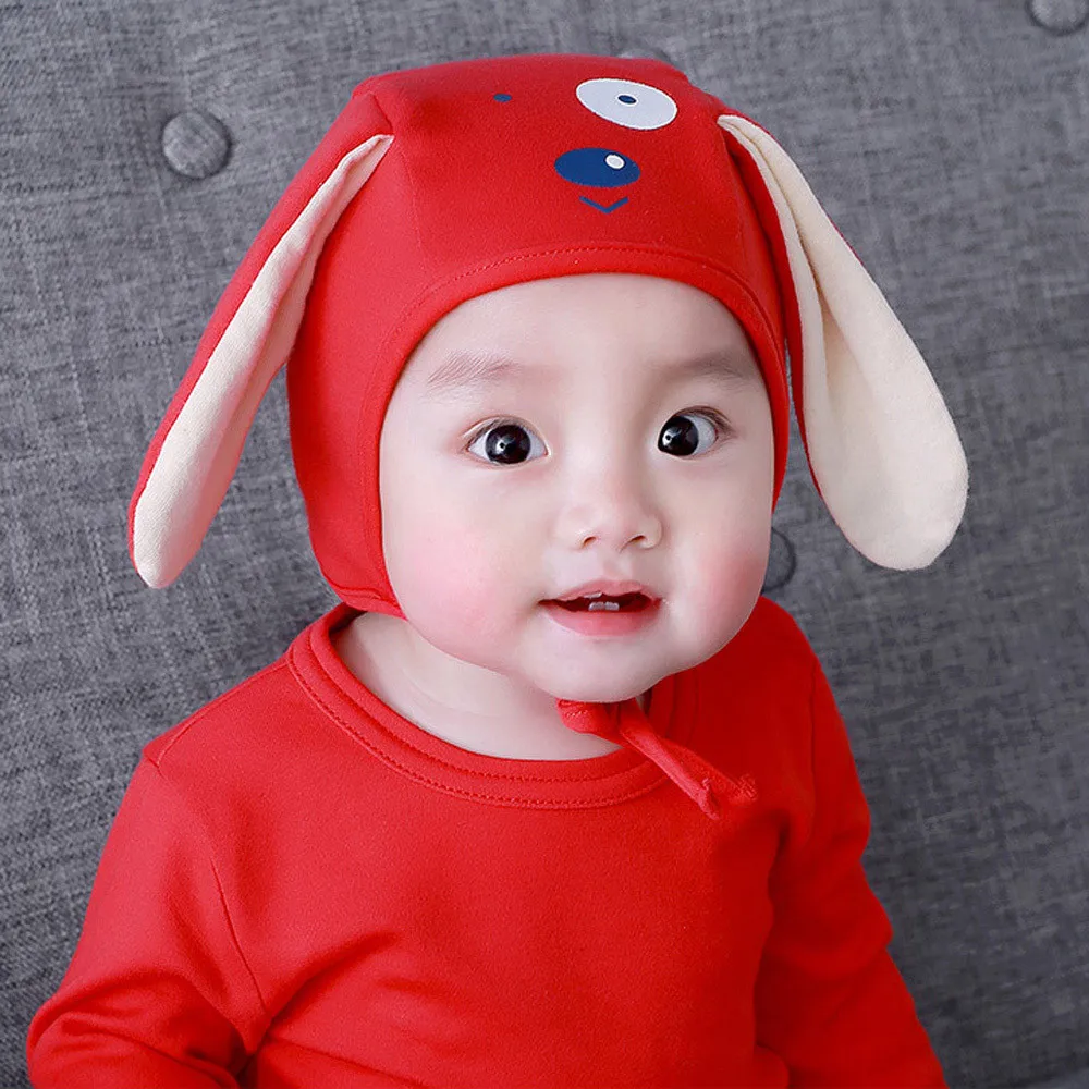 Baby cute puppy Ears Hat Infant Toddler Autumn Winter Caps for Children Baby Hats Accessories Photography Props