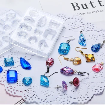 

DIY crystal drop glue mold epoxy resin AB glue Gemstone Earrings abrasive material