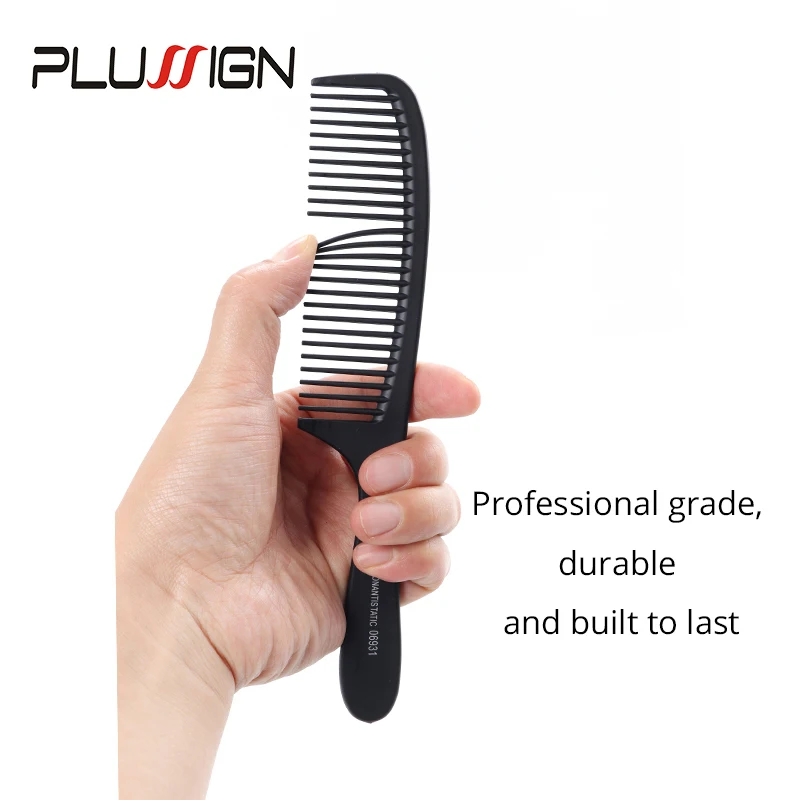 

Plussign 20Pcs/Lot Anti-Static Bakelite Rat Tail Comb Black Carbon Fine Cutting Comb Heat Resistant Barber Comb Ionic Hair Brush