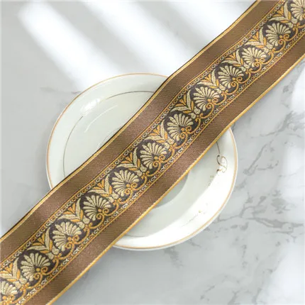 QGVLish 10M/Lot 6cm Wide Jacquard Ribbon Belt DIY Sewing Sofa Costumes Curtain Trims Embroidery Lace Trim Material Home Decor - Цвет: A