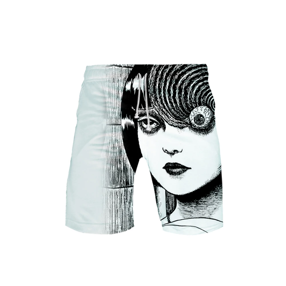 3D шорты Популярные летние аниме junji ito 3D летние пляжные шорты мужские модные шорты в стиле Харадзюку модные крутые шорты