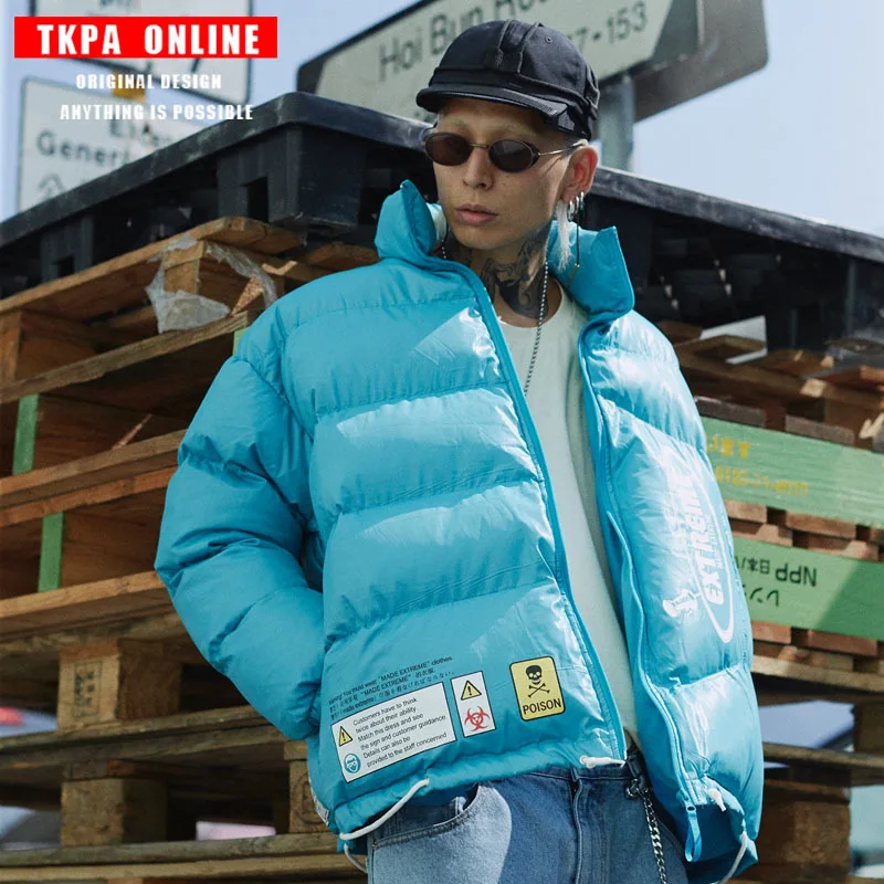 TKPA парные пальто свободного кроя популярная брендовая хлопковая стеганая одежда для мужчин и женщин большого размера в стиле хип-хоп хлопковое пальто толстое пуховое пальто