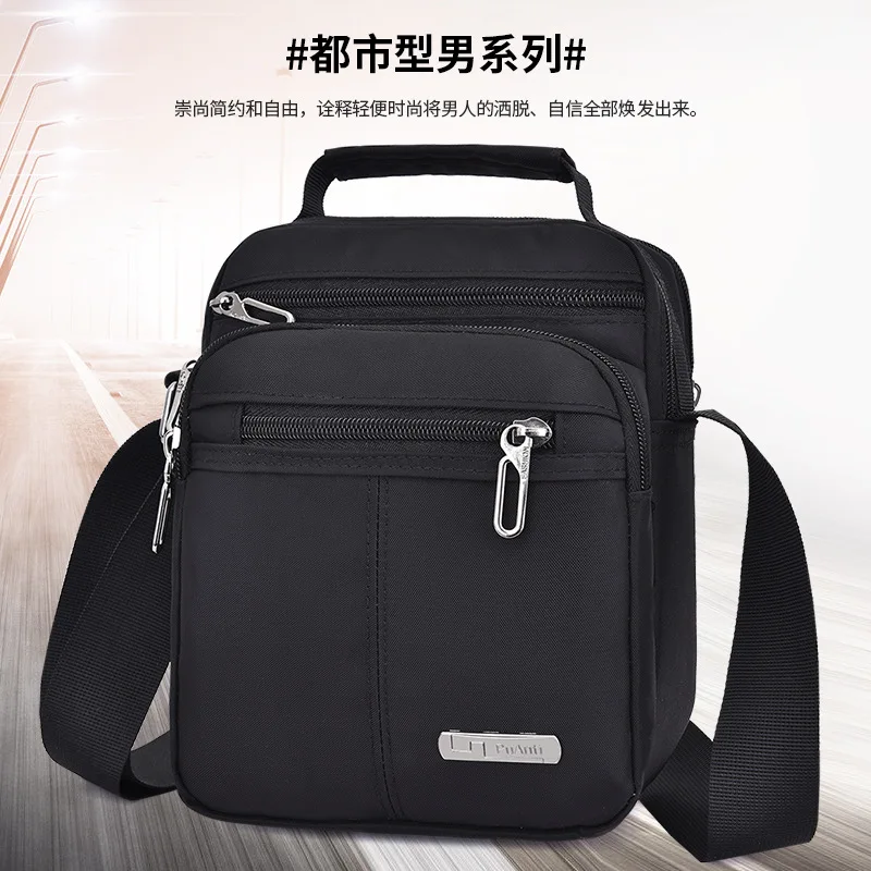 

2019 New Style Fashion Men Nylon Shoulder Bag Casual Oxford Cloth Waterproof Hand Oblique Bag Men's Bag