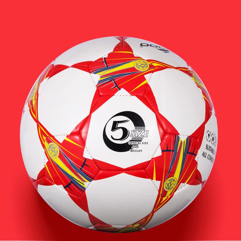 Профессиональный футбольный мяч, официальный размер 4 размера 5, футбольный мяч из ПУ, футбольный мяч, спортивный тренировочный мяч для футбола, futbol bola - Цвет: Red White Size 5