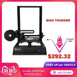 BIQU Thunder 3D-принтеры Reprap i3 металлический каркас Большие размеры с Мощность резюме Impressora 3d Друкер MK8 CR-10S экструдер 3D-принтеры