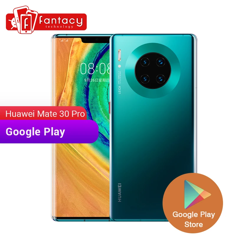 HUAWEI mate 30 Pro, 8 ГБ, 128 ГБ, мобильный телефон, 6,53 дюймов, Kirin 990, четыре ядра, Android 10, встроенный датчик жестов, Google play