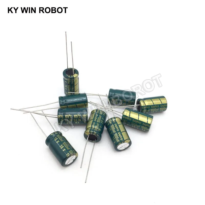 10 pcs Aluminum electrolytic capacitor 1000 uF 16 V 10 * 16 mm frekuensi tinggi Radial Electrolytic kapasitor