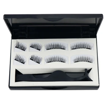 

Single And Double Magnet False Eyelash With Forceps Thick 8 Pieces Of Magnet Eyelash With Magnetic False Eyelash