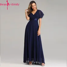 Новое поступление бордовое вечернее платье сексуальное вечернее платье с v-образным вырезом и коротким рукавом Модное шифоновое ТРАПЕЦИЕВИДНОЕ платье в пол