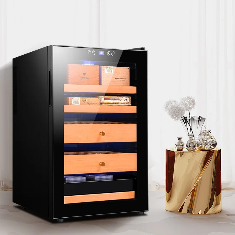 Electric Cigar Humidor Cabinet Freezer Adjustable Temperature and Humidity Cooler |